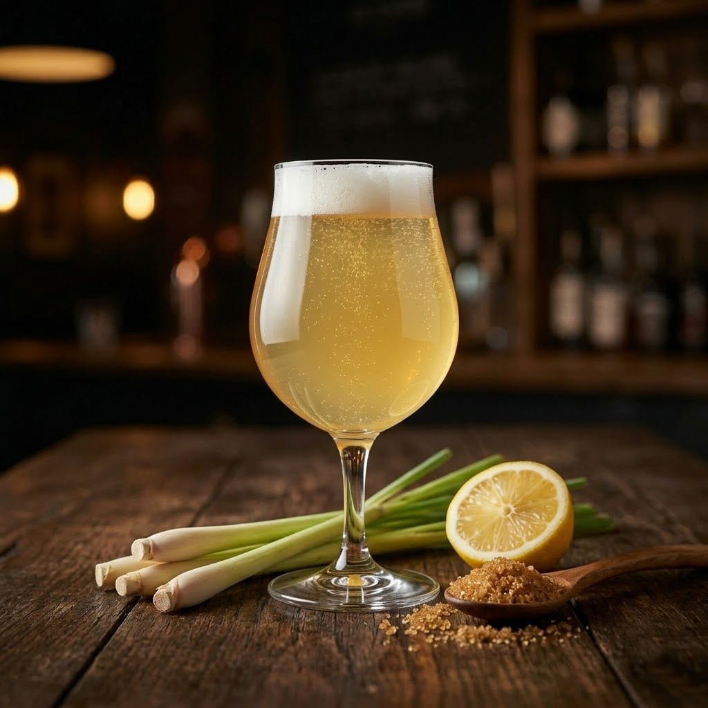 Cerveja Saison (com Capim-limão, Açúcar mascavo e Raspas de Limão siciliano) artesanal Puaia em Bom Jesus do Itabapoana